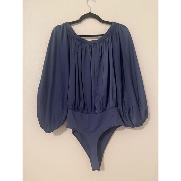 Susana Monaco matte satin off shoulder bodysuit NEW NWT - Picture 8 of 8